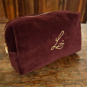 Lisa Eldridge Limited Edition Chocolate Cherry Velvet Pouch, NEW